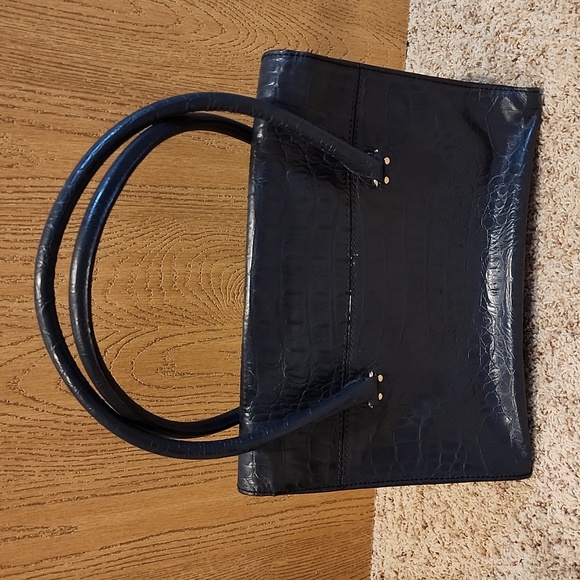 EUC Kate Spade Orchard Valley Sinclair Shoulder Bag Tote Croc Embossed Leather - Picture 3 of 8